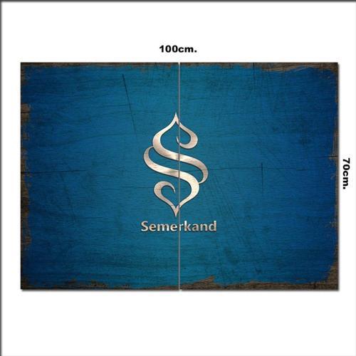 Ahşap Tablo Semerkant Amblemi Şekilli 70*100Cm