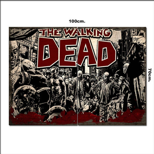 Ahşap Tablo The Walking Dead Şekilli 70*100Cm
