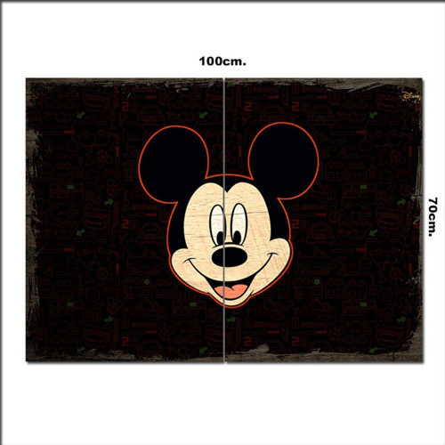 Ahşap Tablo Mickey Mouse Tarz 70*100Cm