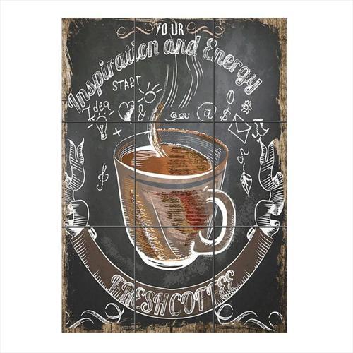 Fresh Coffee Tasarım 9 Parça Puzzle Tablo