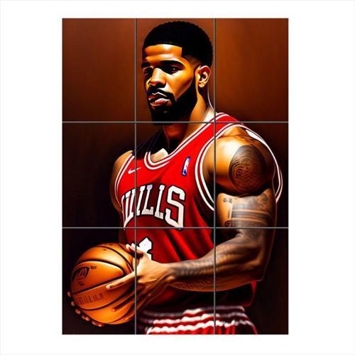 Basketbol Ahşap 9 Parça Puzzle Tablo