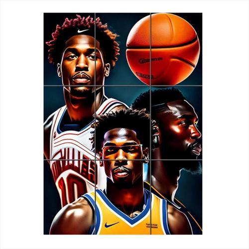 Basketbol Temalı Mdf 9 Parça Puzzle Tablo