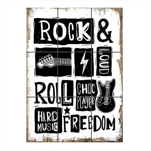 Rock Müzik Temalı Mdf 9 Parça Puzzle Tablo