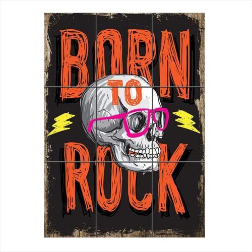 Born To Rock Mdf 9 Parça Puzzle Tablo