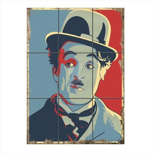 Charlie Chaplin Mdf 9 Parça Puzzle Tablo