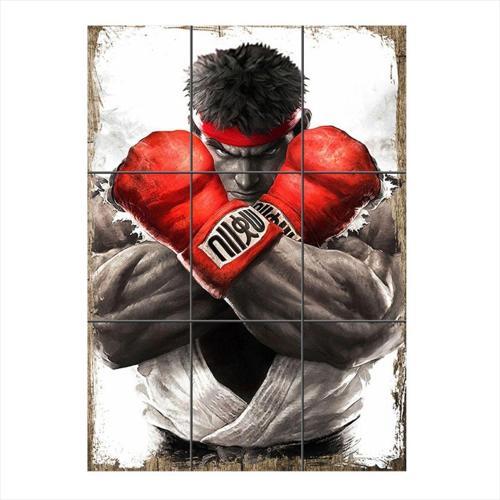 Sokak Dövüşü Ryu Tasarım 9 Parça Puzzle Tablo