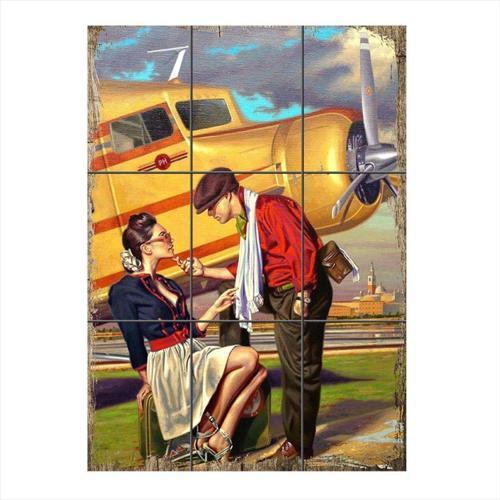 Planör Yolculuğu Tasarım 9 Parça Puzzle Tablo