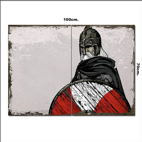 Ahşap Tablo Vikings Vikingler 70*100Cm