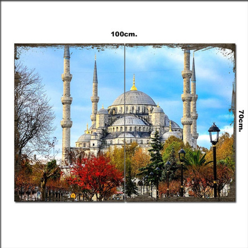Ahşap Tablo Sultan Ahmet Camii 70*100Cm