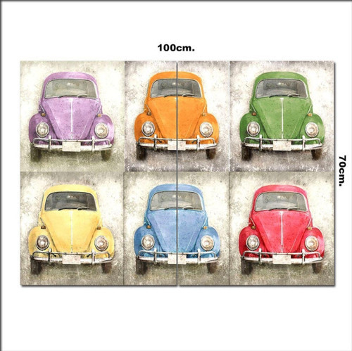 Ahşap Tablo Wolksvagen Afiş 70*100Cm