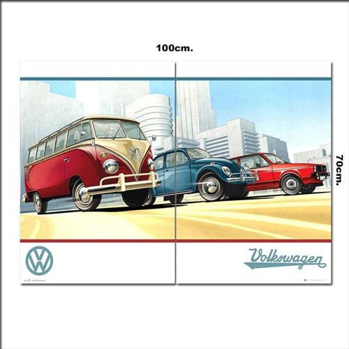 Ahşap Tablo Wolksvagen Poster 70*100Cm