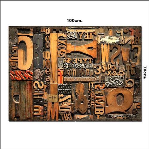 Ahşap Tablo Ters Harfler 70*100Cm