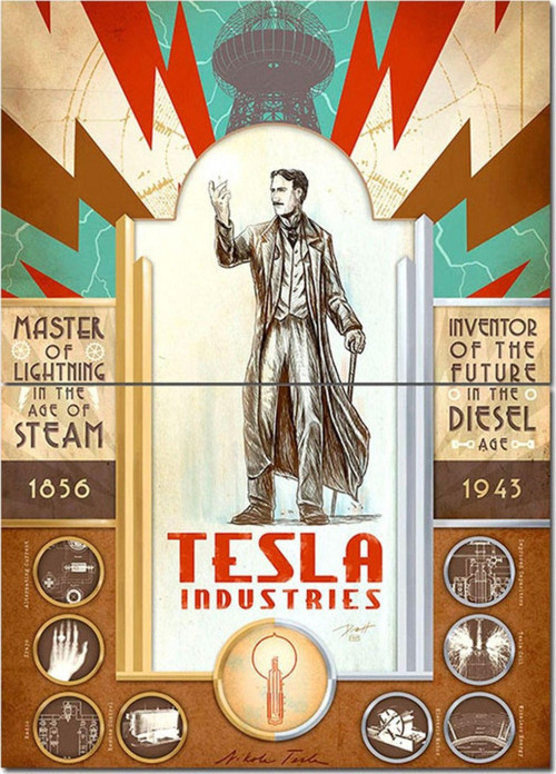 Ahşap Tablo Tesla Dekoratif Ahşap Tablo