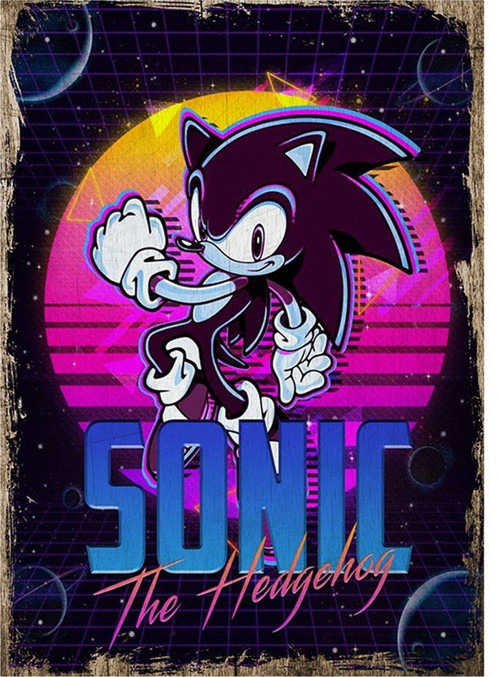 Sonic Modern Ahşap Tablo