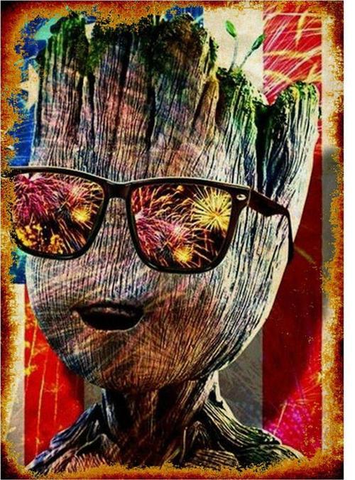 Baby Groot Modern Mdf Tablo 50 Cm X 70 Cm