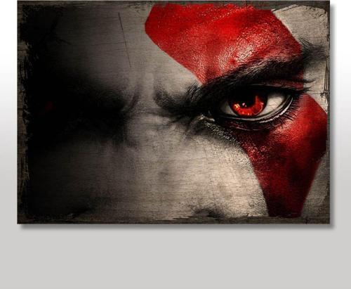 Ahşap Tablo God Of War Yüz Baskılı