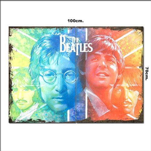 Ahşap Tablo The Beatles 70*100Cm