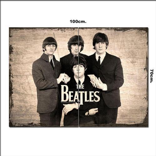 Ahşap Tablo The Beatles Baskılı 70*100Cm