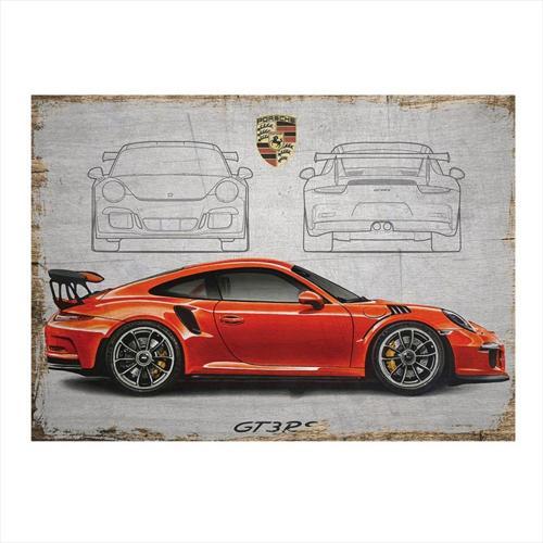 Porsche Art Mdf Poster 50Cm X 70Cm