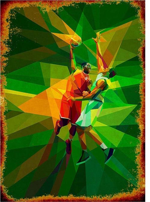 Ahşap Tablo Basket Ligi Afişi