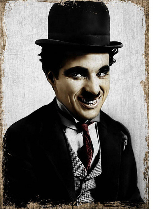 Charlie Chaplin Model Mdf Tablo