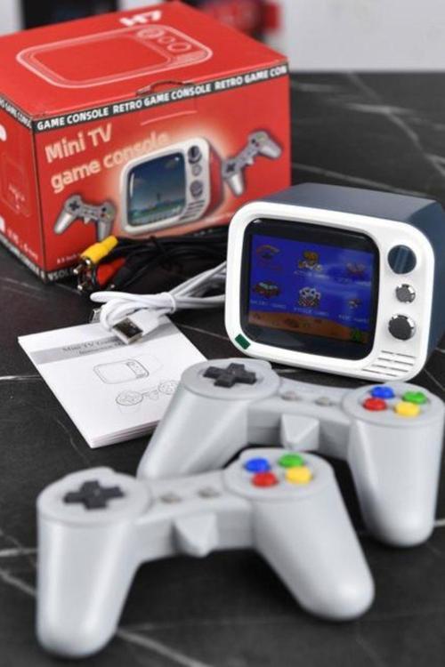 740 Oyunlu 3.5" Ekran TV Çıkışı ve İki Kontrol Ünitesi ile Taşınabilir Mini Retro Game Oyun Konsolu