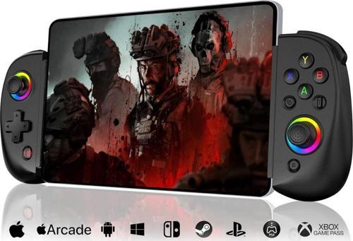 BSP Turbo ile D8 Teleskopik Oyun Denetleyicisi Gamepad Android Ios PC Için Bt 5.2