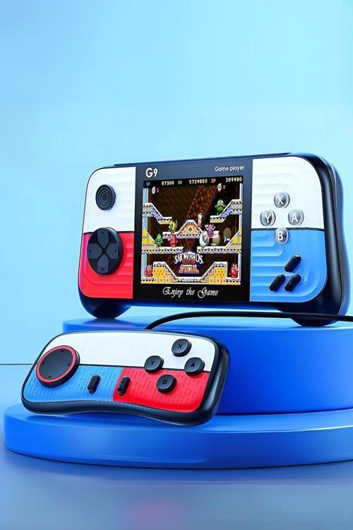 G9 Video Oyun Konsolu+Kolu 3.0 Inç Gamepad Dahili 666 Oyun Oyuncuları Tv Bağlantısı Için Denetleyici