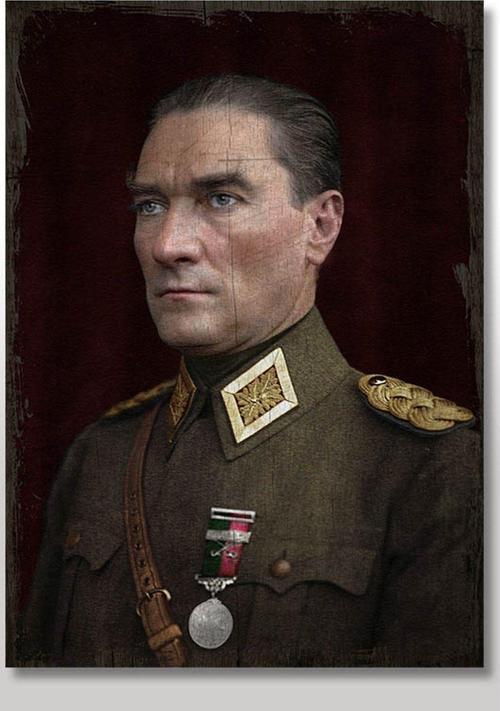 Ahşap Tablo Asker Mustafa Kemal Atatürk