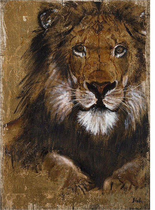 Aslan Desenli Mdf Tablo