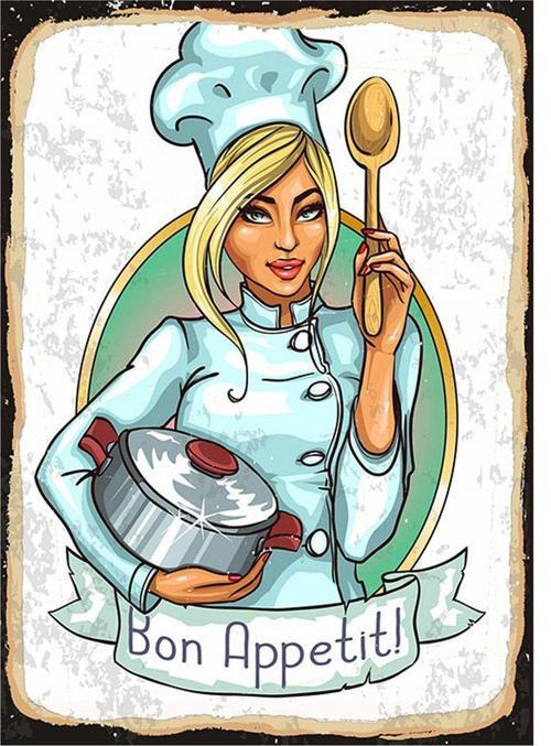 Aşçı Kadın Master Chef Mdf Poster