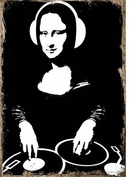 Ahşap Tablo Dj Mona Lisa