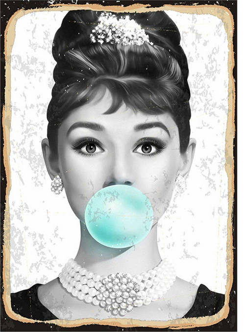 Audrey Hepburn Hediyelik Mdf Tablo