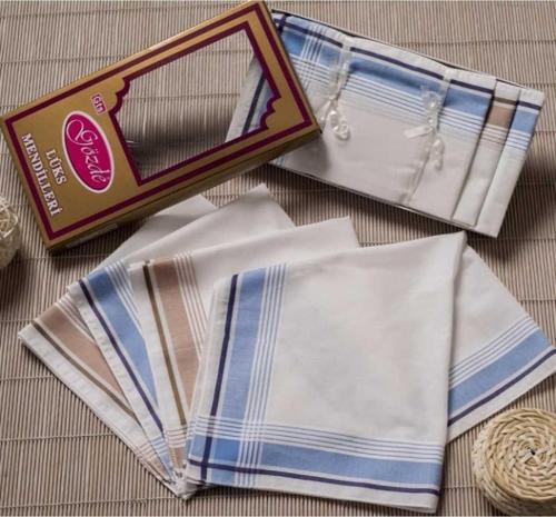 Sarı Kutulu 46x46 cm 12 Adet Kumaş Mendil-GSK 03