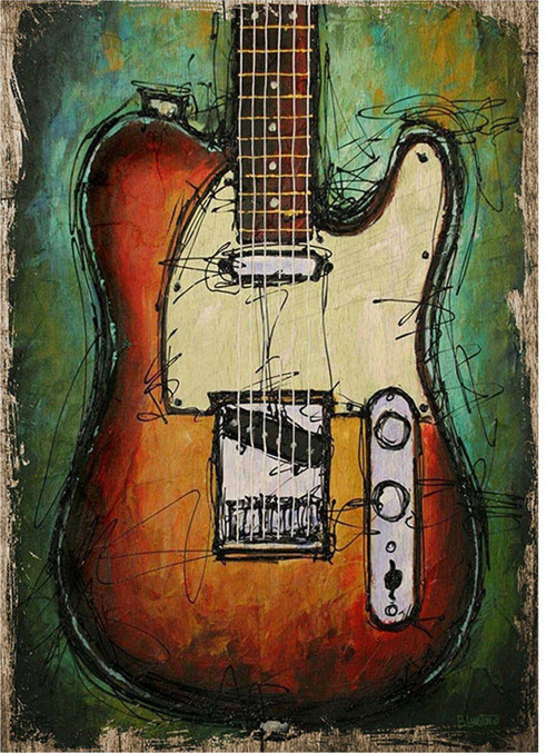 Elektro Gitar Modern Mdf Tablo