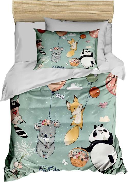 Yenidoğan Kız / Erkek Unisex Bebek Nevresim Takımı %100 Pamuklu Sevimli Hayvanlar