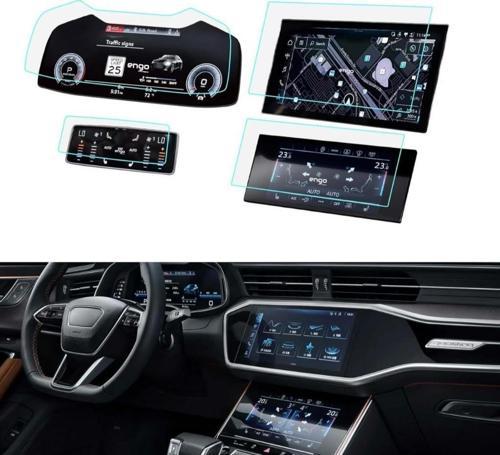 Audi A7 Ekran Koruyucu Set Multimedya Kumanda Gösterge Klima
