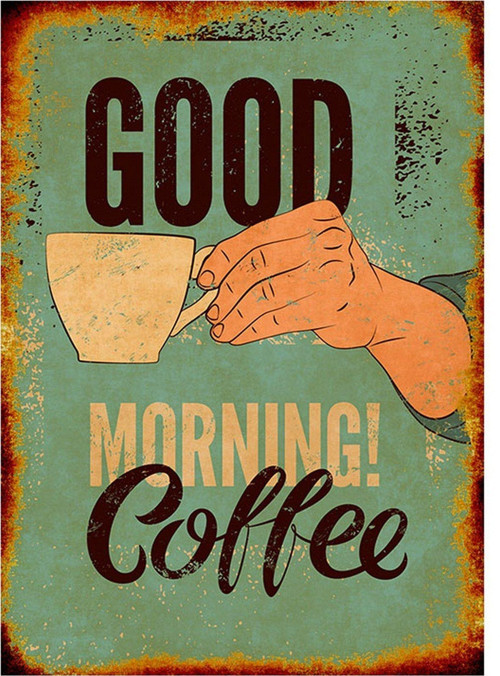 Goog Morning Coffee Modern Mdf Tablo