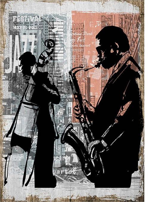 Jazz Müzisyenler Model Mdf Tablo