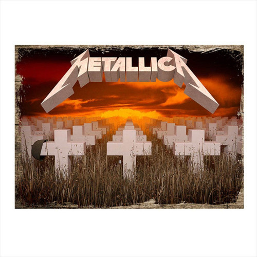 Ahşap Tablo Metallica Poster