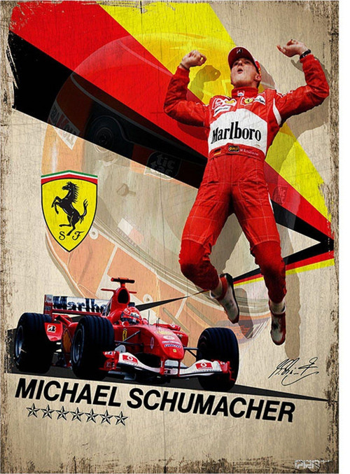 Michael Schumacher Hediyelik Ahşap Tablo