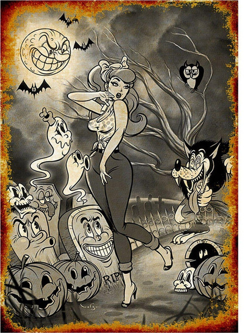 Pin Up Kızı Mdf Tablo