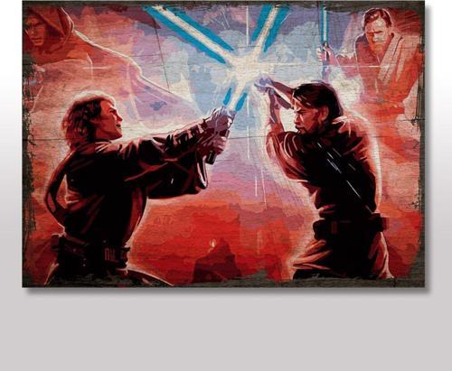 Ahşap Tablo Luke Skywalker Ve Obi-Wan Kenobi