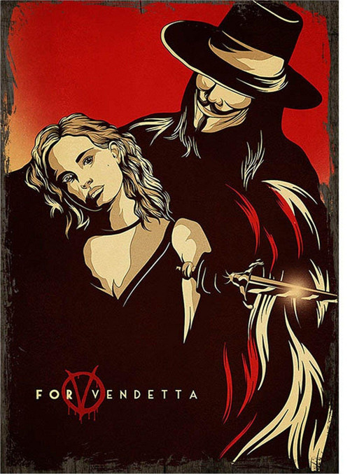 Ahşap Tablo V For Vendetta