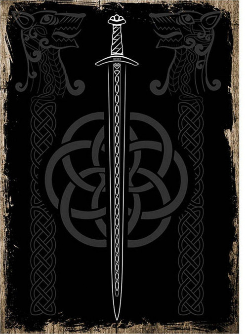 Ahşap Tablo Viking Sword