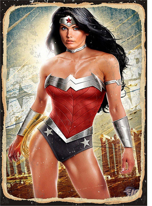 Wonder Woman Hediyelik Ahşap Tablo