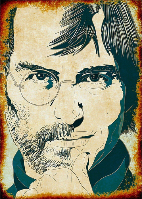 Steve Jobs Art Mdf Tablo