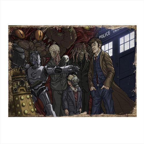 Doctor Who Tasarım Ahşap Tablo 50Cm X 70Cm
