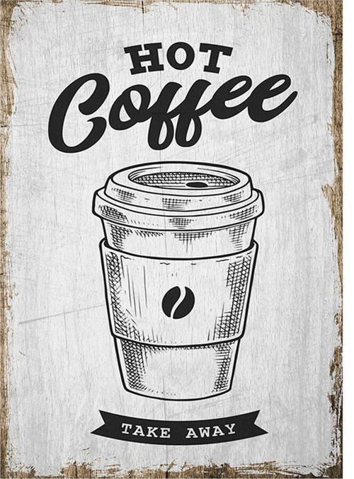 Sıcak Kahve Mdf Poster