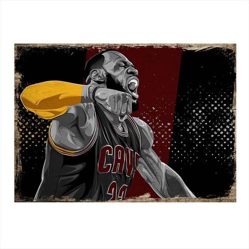 Lebron James Dekoratif Ahşap Tablo 50Cm X 70Cm